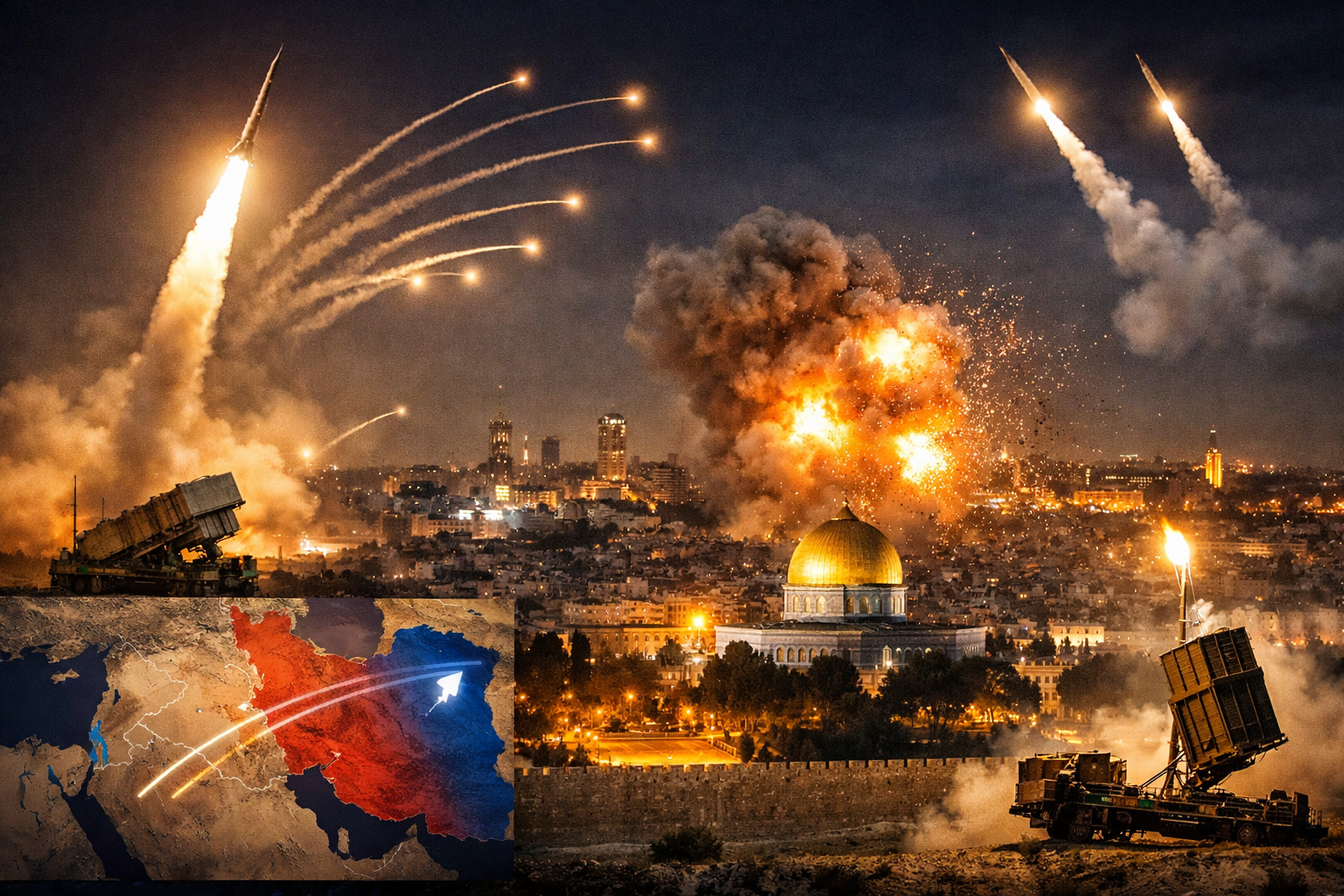 Iranian ballistic missiles bypassed air defence system and struck Jerusalem