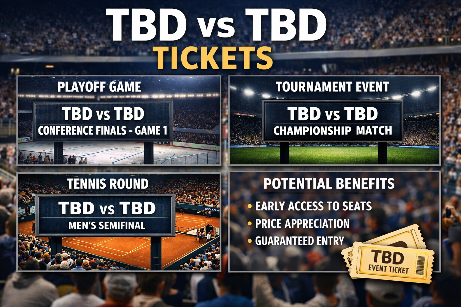 TBD vs TBD Tickets: Everything Buyers Need to Know