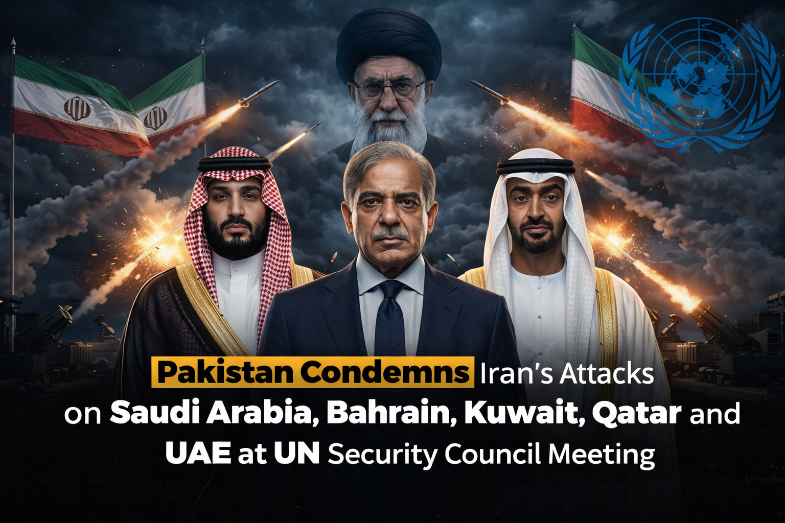 Pakistan Condemns Iran’s Attacks on Saudi Arabia, Bahrain, Kuwait, Qatar and UAE at UN Security Council Meeting